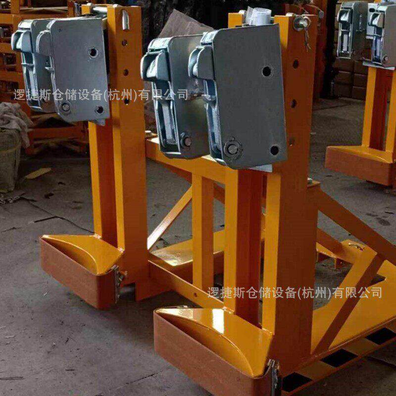叉车属具 双桶油桶夹具 油桶搬运车鹰嘴双桶夹抓桶器油桶夹具