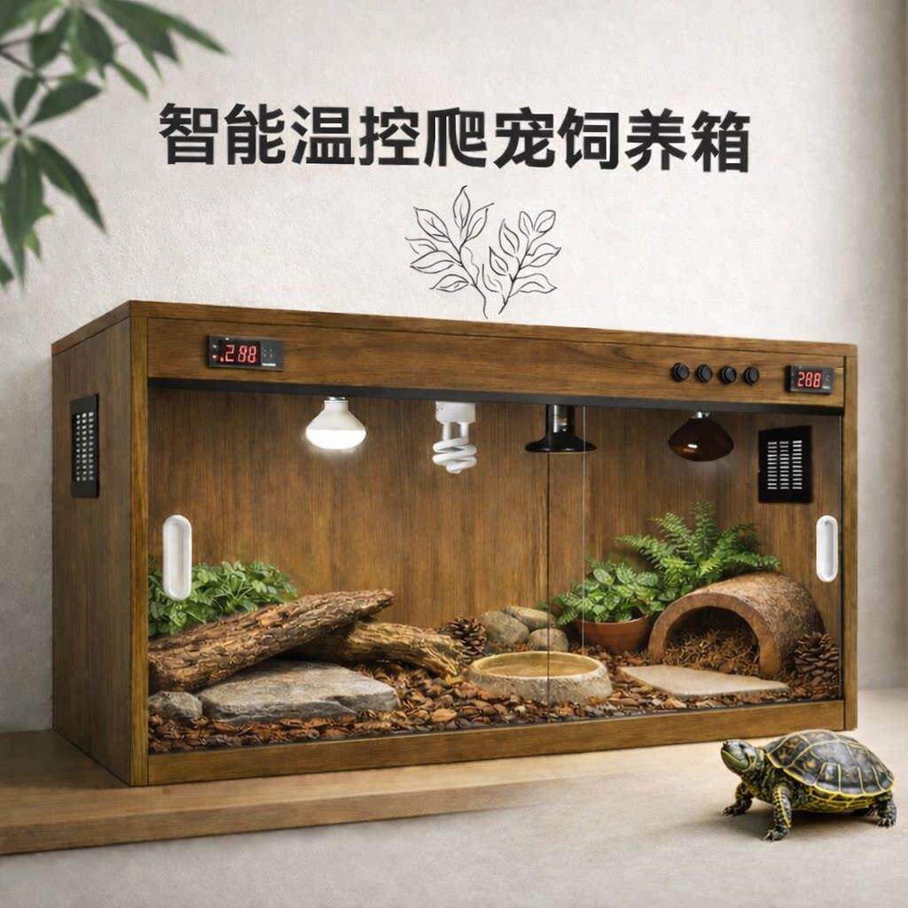 爬宠饲养箱龟鳖蜥蜴智能恒温箱实木恒温箱守宫刺猬芦丁鸡用可定制