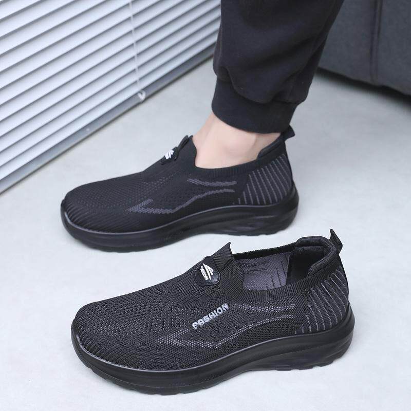 男士软底健步鞋春秋季老北京布鞋防滑中老年爸爸休闲运动男鞋老人