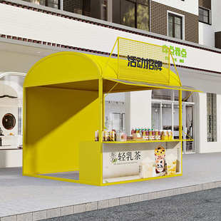 集市摆摊花车活动展会促销 棚商业街夜市铁艺摊位架移动餐车摊位架