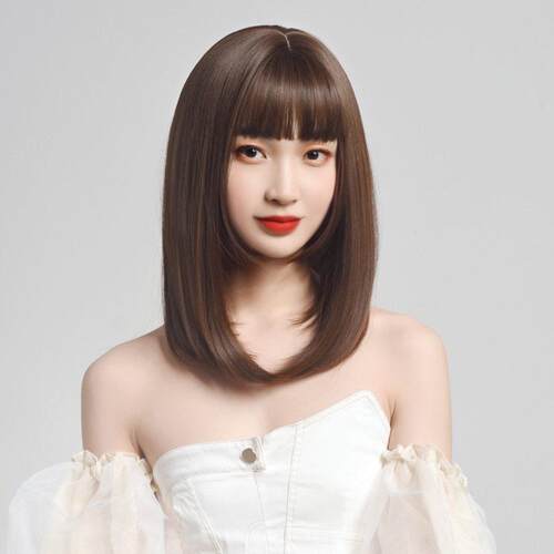 新款直销假发 女 长直发内扣整顶全头套修脸中长发自然空气刘海锁