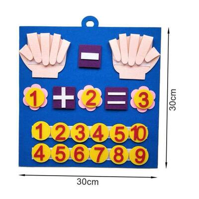 Felt Montessori Math Toy Children Finger Numbers Toys Kids E