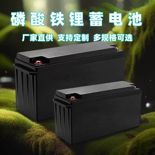 太阳能风光互补防汛水文监测离网供电磷酸铁锂储能蓄电池100/200A