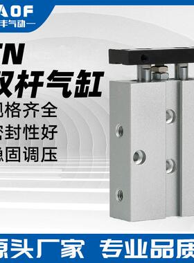 TN双轴双杆气缸双倍大推力大缸径TN32/40/50*10X20