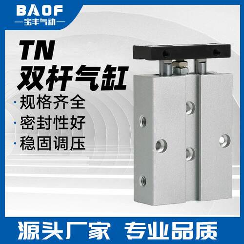 TN双轴双杆气缸双倍大推力大缸径TN32/40/50*10X20