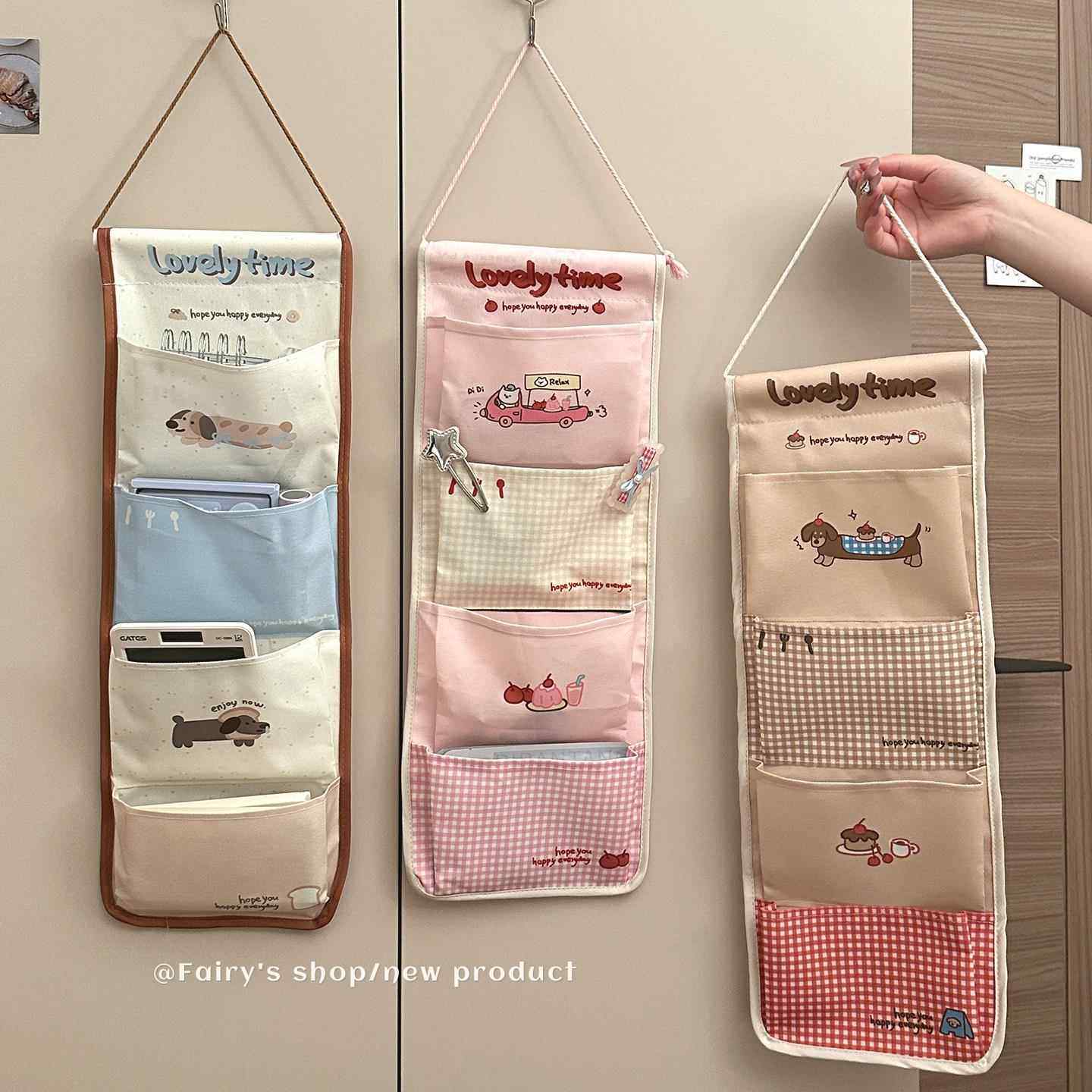 墙上收纳袋卡通收纳挂袋立体学生宿舍衣柜床头壁挂多格悬挂置物袋,收纳整理,收纳挂袋,淘宝优惠券,粉丝福利购,淘宝优惠卷