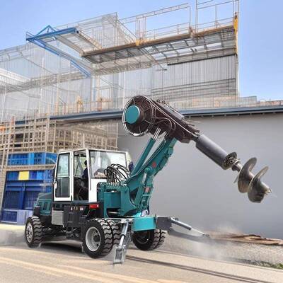 小型房屋基础桩用轮式旋挖钻机信号塔土层施工小型旋挖打桩机