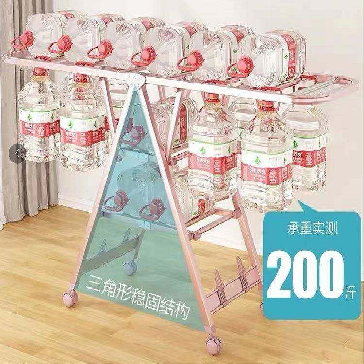 新款直销折叠晾衣架落地衣柜卧室内铝合金室外凉伸缩杆式婴儿晾晒