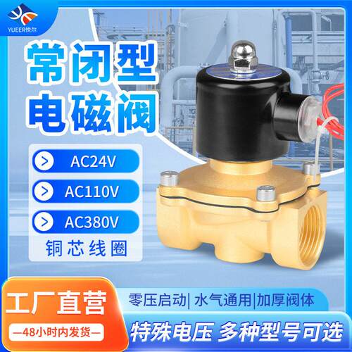 特殊电压AC24V380V110V电子开关水管自动控制水阀气阀常闭电磁阀