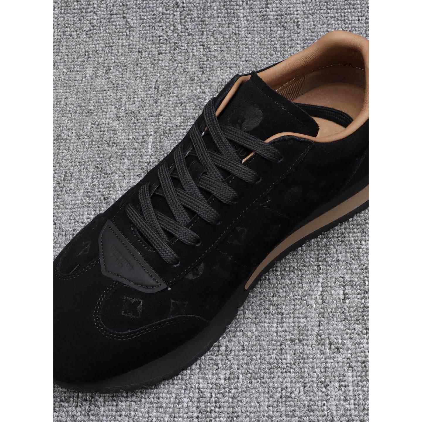 磨砂牛皮压花男士时尚休闲鞋潮牌男鞋新款韩版翻毛皮透气真皮板鞋