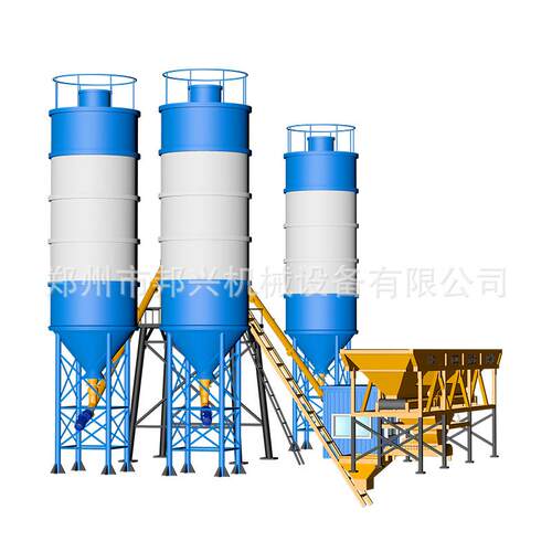 混凝土搅拌站JS50型强制搅拌机5双卧564轴拌合站HZS37商用搅拌站