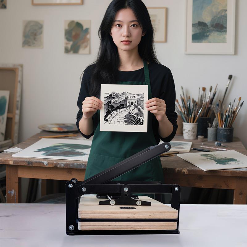 东方印迹 直压版画机 木刻版 平压式版画机 专用拓印版画机