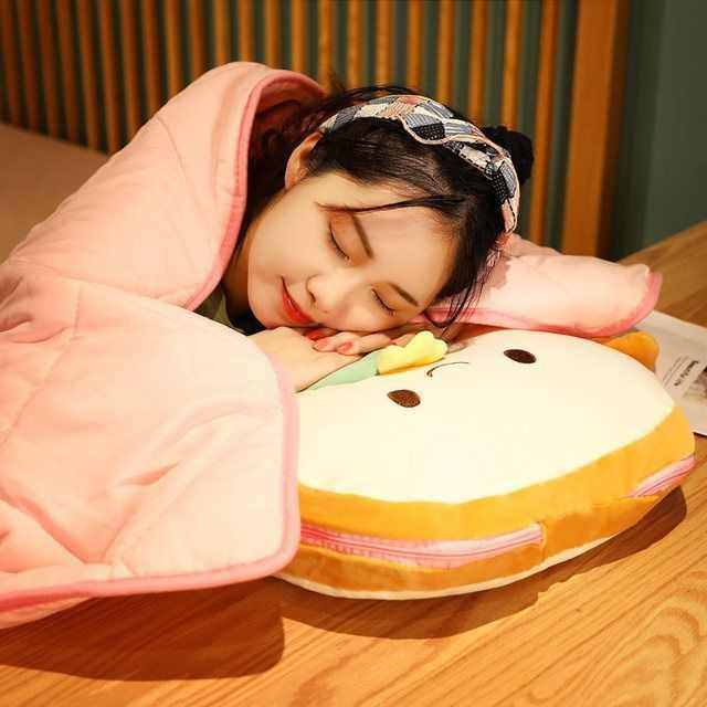 折叠可爱抱枕被子两用靠垫靠枕车用车载吐司车内汽车空调被办公室,居家布艺,靠垫/抱枕,淘宝优惠券,粉丝福利购,淘宝优惠卷