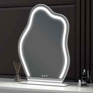 热销好莱坞化妆式 桌面镜子朵云好莱413台坞化镜妆镜带灯