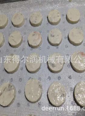 烟台海苔章鱼饼全套加工设备 圆形鱼肉饼鸡块成型上浆油炸生产线
