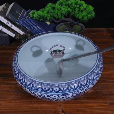 景德镇陶瓷酱菜缸带盖子超市商用陈列菜品干货展示专用大号盆储存