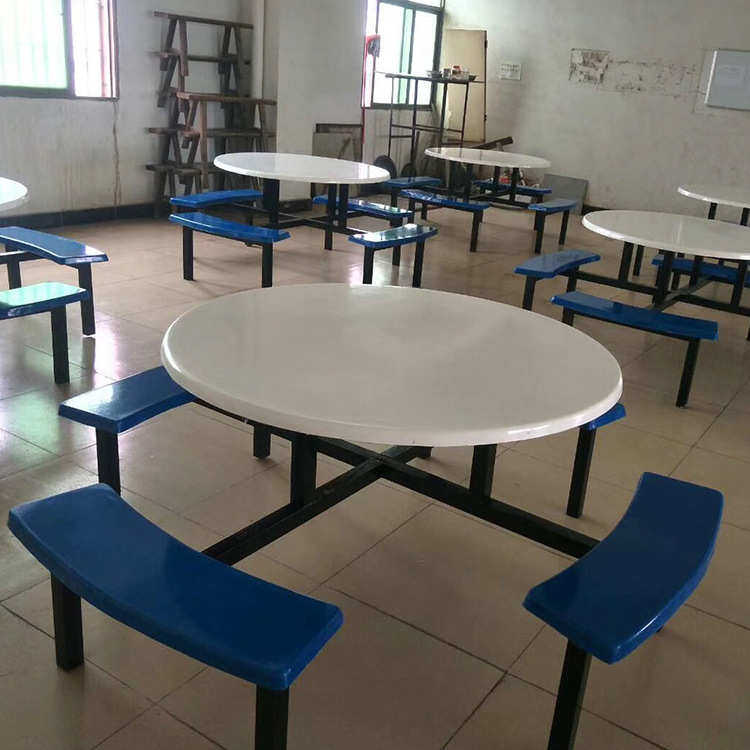 圆形厂家位看球座椅餐桌椅多人比赛户外馆内食堂制作玻璃钢不锈钢