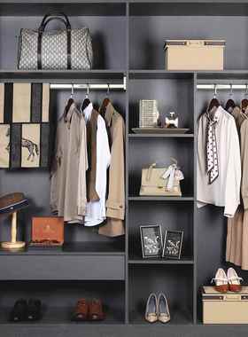 样板房衣服驼色衣柜软装组合套装搭配轻奢样板间衣帽间摆件装饰品