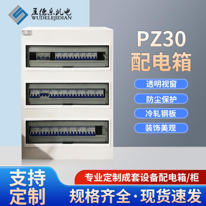 家用挂墙配电箱PZ30回路箱明装强电电控布线箱厂家定制