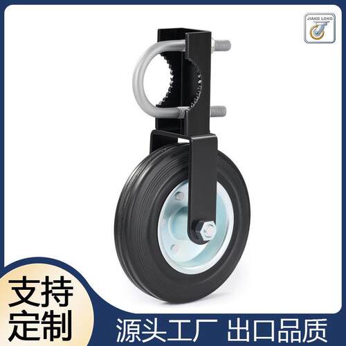管型脚轮管型安装脚轮农场铁门脚轮驱动滑轮厂家工业橡胶门轮
