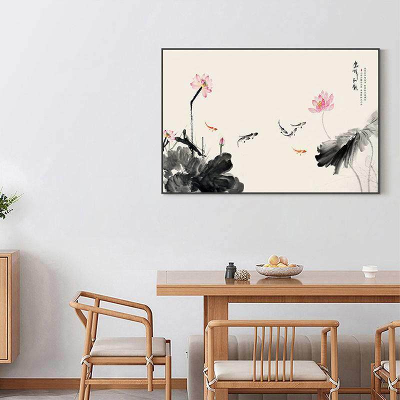 电表箱贴纸新中式装饰画国风清新淡雅书房壁画餐厅禅意简约粘贴画