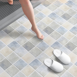浴室厕所地板贴自粘防水仿瓷砖地面贴翻新阳台厨房改造耐磨地贴纸
