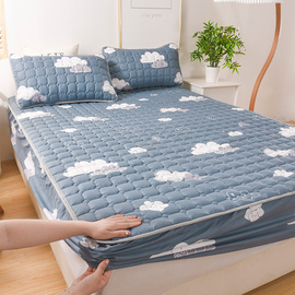 床笠单件夹棉加厚席梦思床垫保护套，床单防滑固定床罩全包防尘罩套