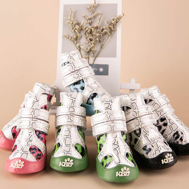 小狗狗鞋子泰迪鞋一套4只不掉小型犬脚套防水软底宠物鞋雨鞋秋冬