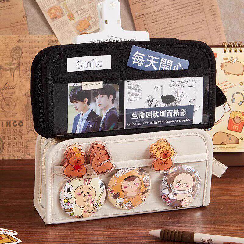 痛包笔袋ins大容量学生文具盒高颜值2024新款铅笔盒日系双层笔袋
