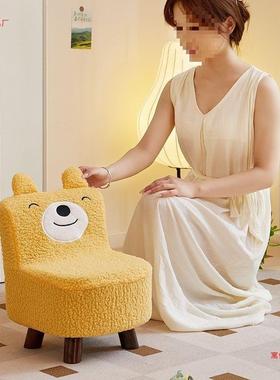 茶童靠背小椅子客厅几凳简约儿实木结子实耐用小板凳家MRL用宝宝