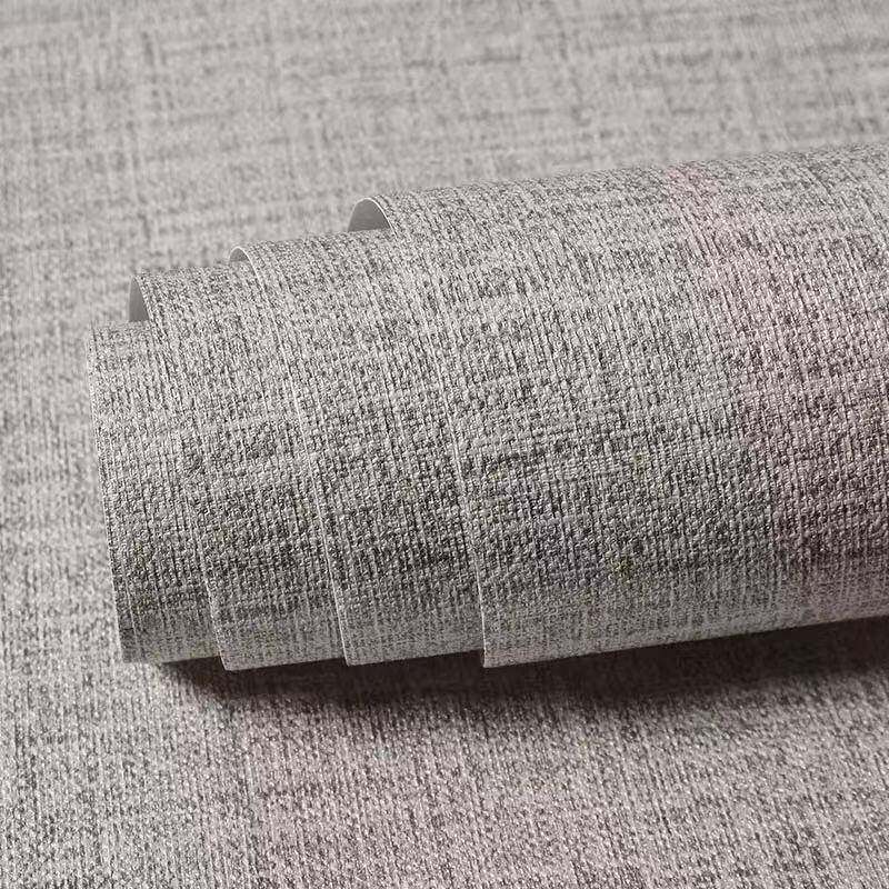 纯色墙纸粘仿布纹621壁纸素色舍色卧室客厅PVC纯麻布自纹宿翻新贴