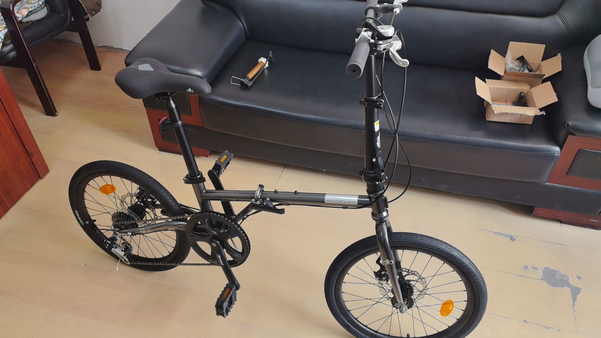 Складной велосипед Forever 16/20 дюймов, Shimano 7 скоростей, дисковые тормоза, городской photo review