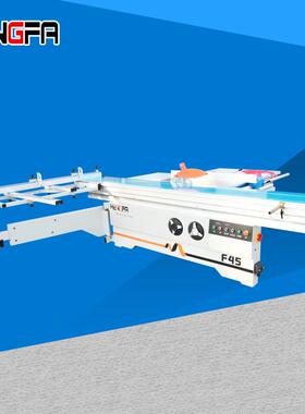 45°木工裁板锯 圆棒导轨半自动裁板锯F45D 厂家销售木工机械