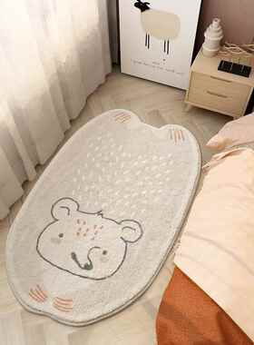 AL5可床边地毯爱卧室狮子小地床毯厚长条床前下地F76597MH垫家用