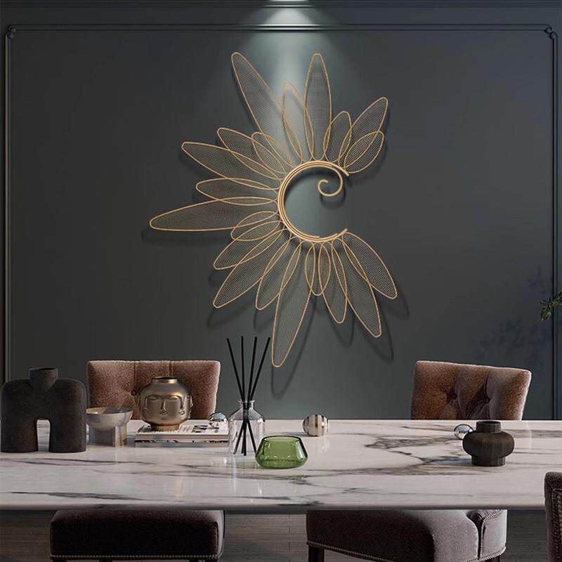 轻奢铁艺壁饰挂件会所ktv走廊玄关饭厅床头沙发背景墙面装饰壁画