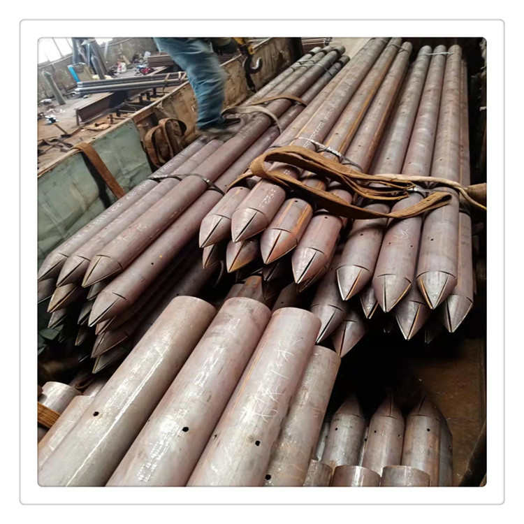 108管棚钢花管108*6管棚管108注浆管3米 6米 15cm尖头内外丝 打孔