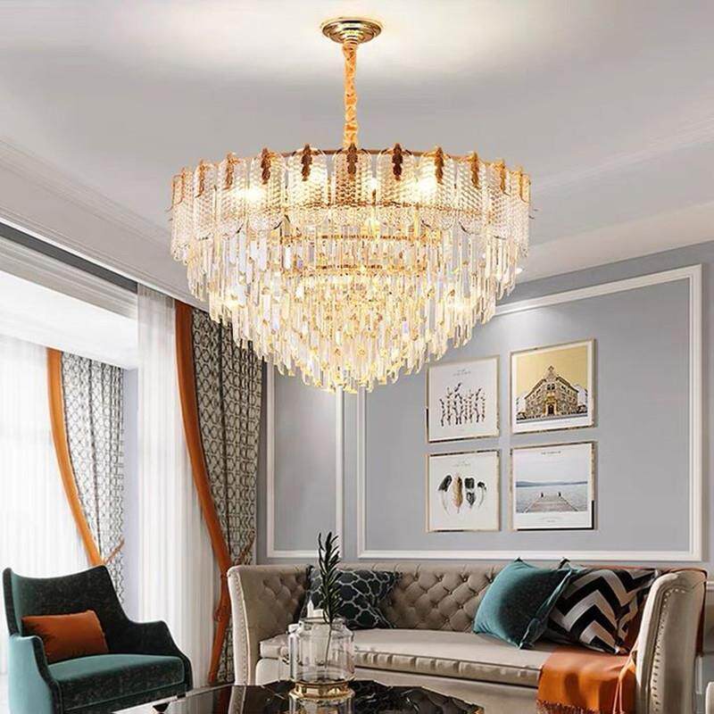 后现代轻奢水晶吊灯客厅大灯简约大气大厅餐厅卧室灯具2022年新款