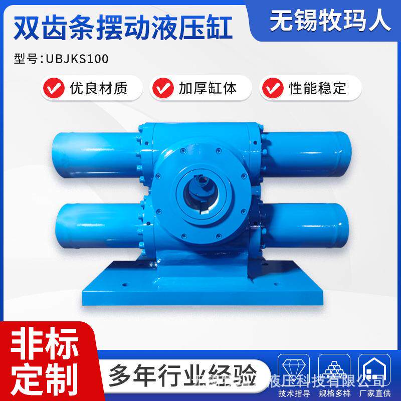 双齿条摆动油缸 双齿条摆动液压缸 双齿轮旋转缸 U BJKS100任意角