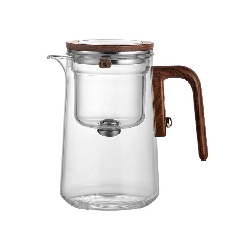经销商专享厂家无杆泡茶壶800ml茶水分离杯玻璃水杯