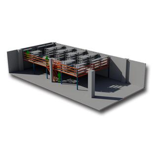 北京阁楼式平台货架仓库二层平台搭建隔层立柱式库房货架重型货架