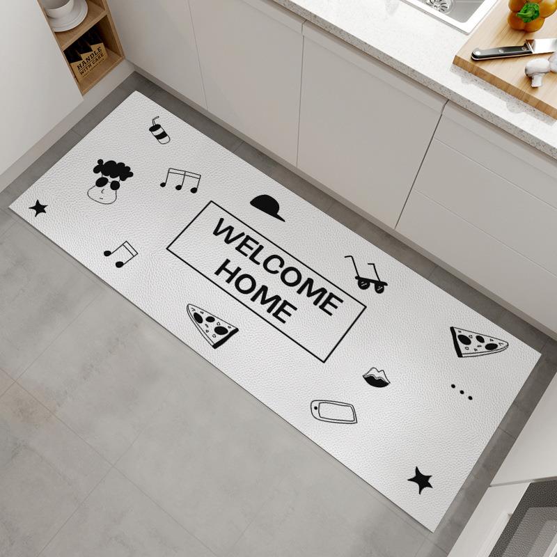 厨房地防防pTM638938vc可擦免洗新款2022油耐脏门口长条滑可裁剪