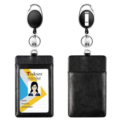 Retractable Badge Reel with Card Holder Reel Clip Key Ring R