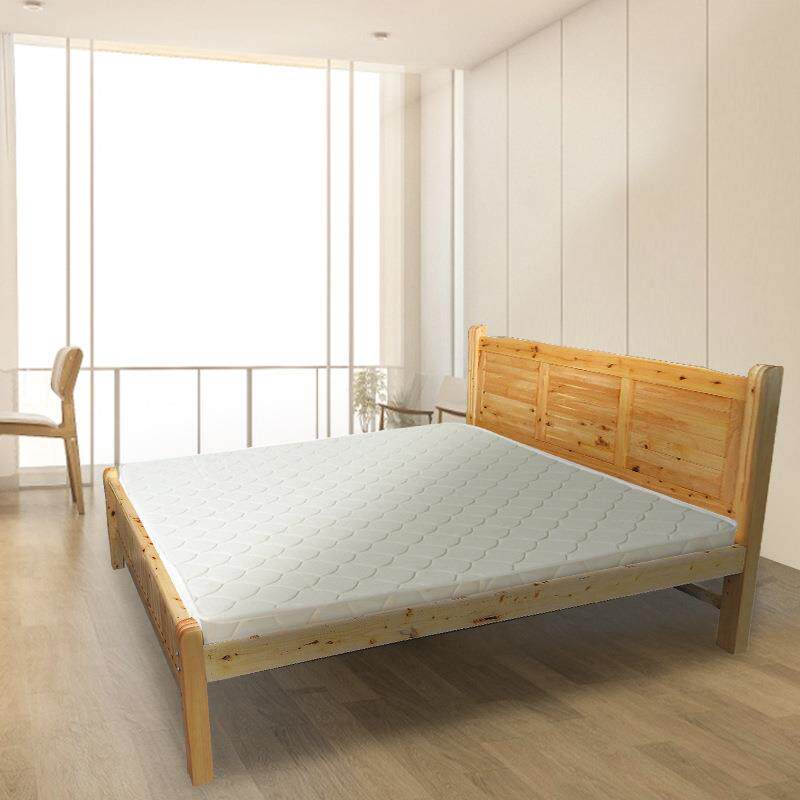 四川柏木简易床方脚工地员工宿舍床家用双人床木板床出租房