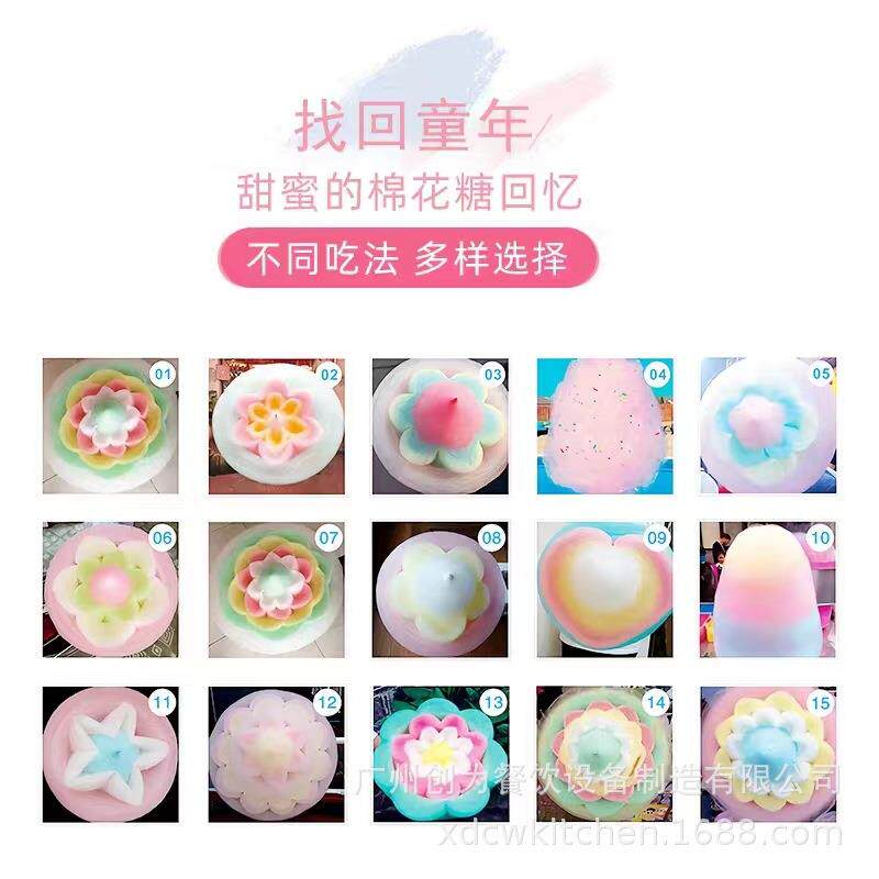 商用棉花糖机电动电热款全自动花式棉花糖机台式机摆摊用
