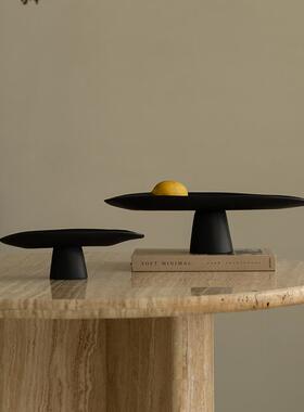 侘寂风中式水果盘茶几盘家用客厅轻奢高级感零食托盘点心碟子摆件