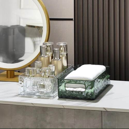 Glacial Pattern Desktop Organizer for Cosmetics, Bathroom, a