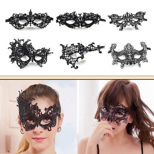 Lace mask Lady Halloween prop black fun eye mask Cosplay