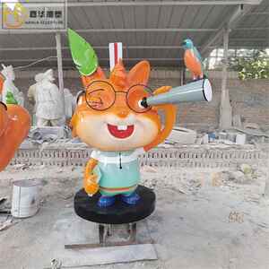 玻璃钢雕塑切面人物卡通长颈鹿暴力熊景观商场户外大型雕塑制作