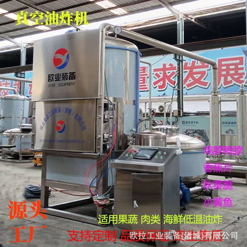苦瓜脆片真空油炸机牛肉干加工设备鸭脖肉类低温真空油炸机