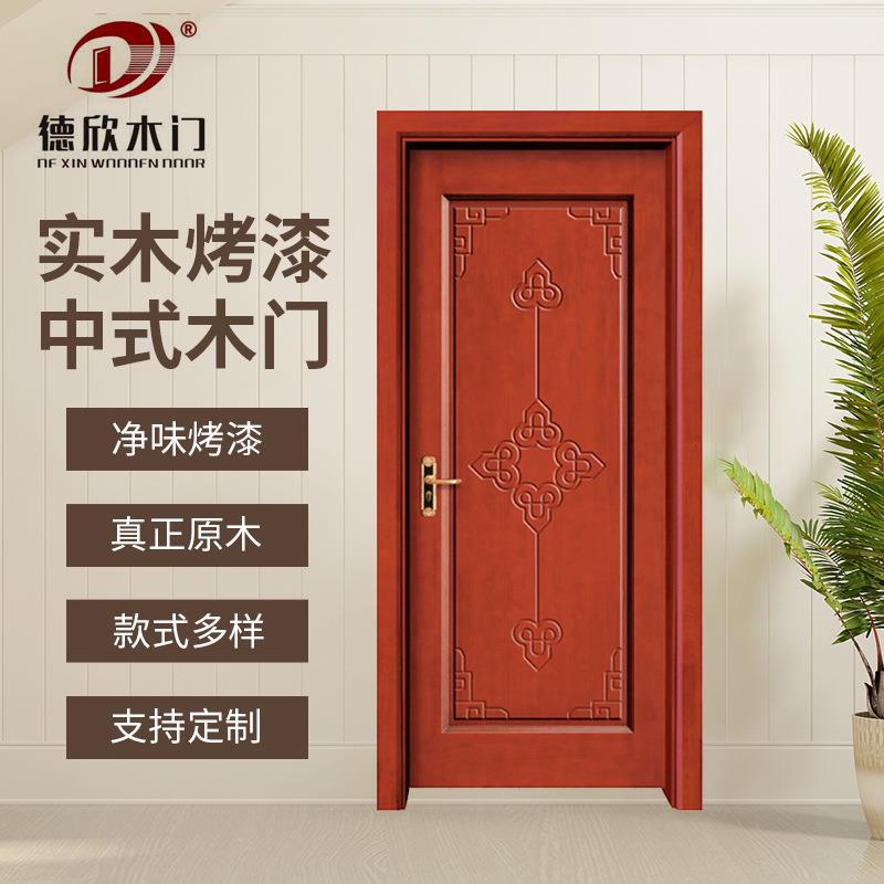 厂家供应客厅仿古实木卧室门套装房间隔音原木门厕所原木门可设计